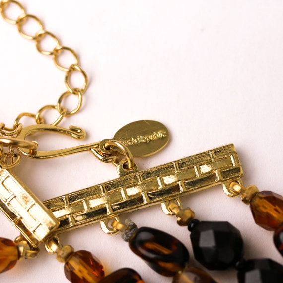 Rare Signed Kenneth Jay Lane Czech Art Glass 4 St… - image 5