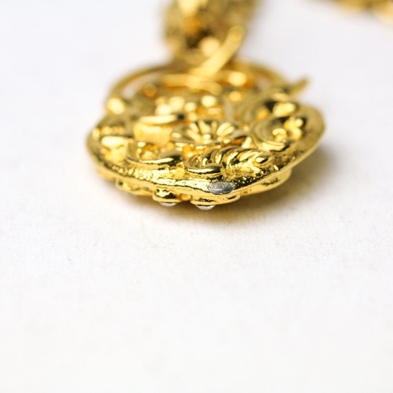 Vintage Signed Kenneth Jay Lane Rhinestone Heart … - image 4