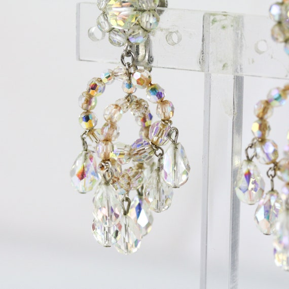 Vintage Vendome AB Crystal Chandelier Earrings - image 2