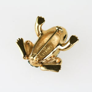 Vintage Signed Carolee Pave Rhinestone Frog Brooch image 4