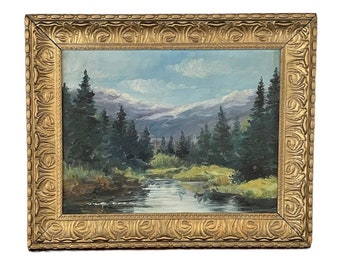 Vintage Oil Painting Gold Framed Landscape