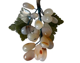 Mid Century Polished Stone Grape Cluster