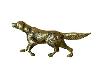 Vintage Solid Brass Pointer Dog