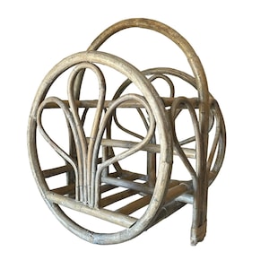 Vintage Rattan Magazine Rack