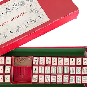 Vintage 1954 Mahjong Set Chad Valley England