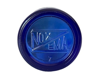 Vintage Noxema Cobalt Blue Glass Jar with Lid