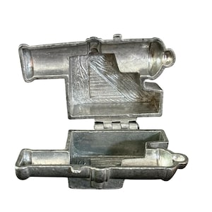 Antique Schall and Co Pewter Ice Cream Mold Cannon 273