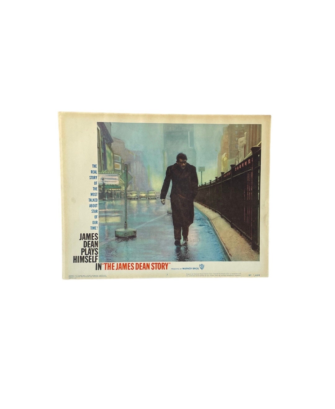 1958 Lobby Card the James Dean Story - Etsy