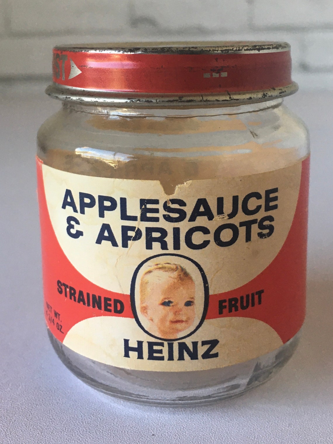 Vintage 1960s Glass Heinz Baby Food Jar Applesauce & Apricots Etsy