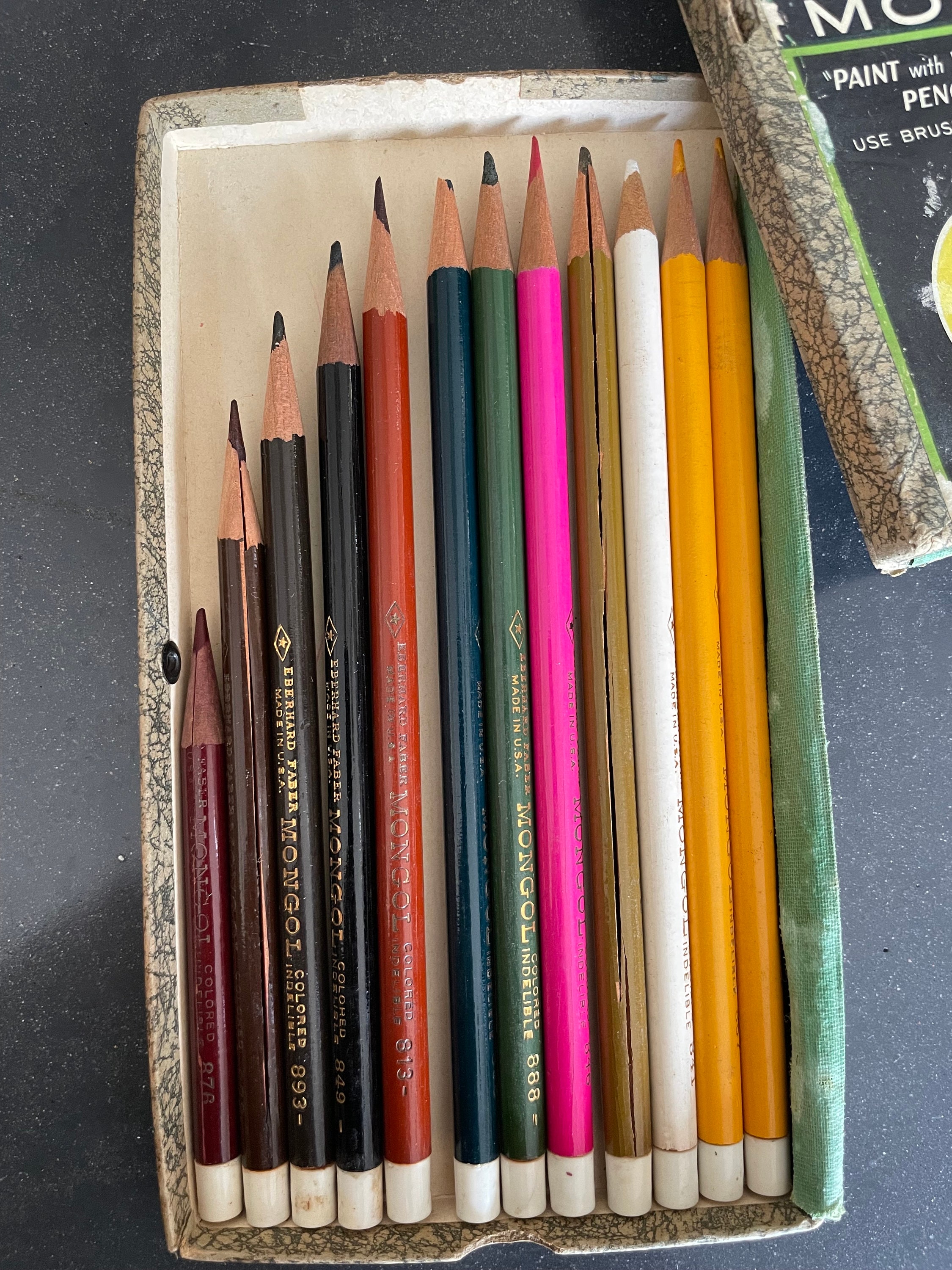 Vintage 1950s Eberhard Faber Mongol Indelible Colored