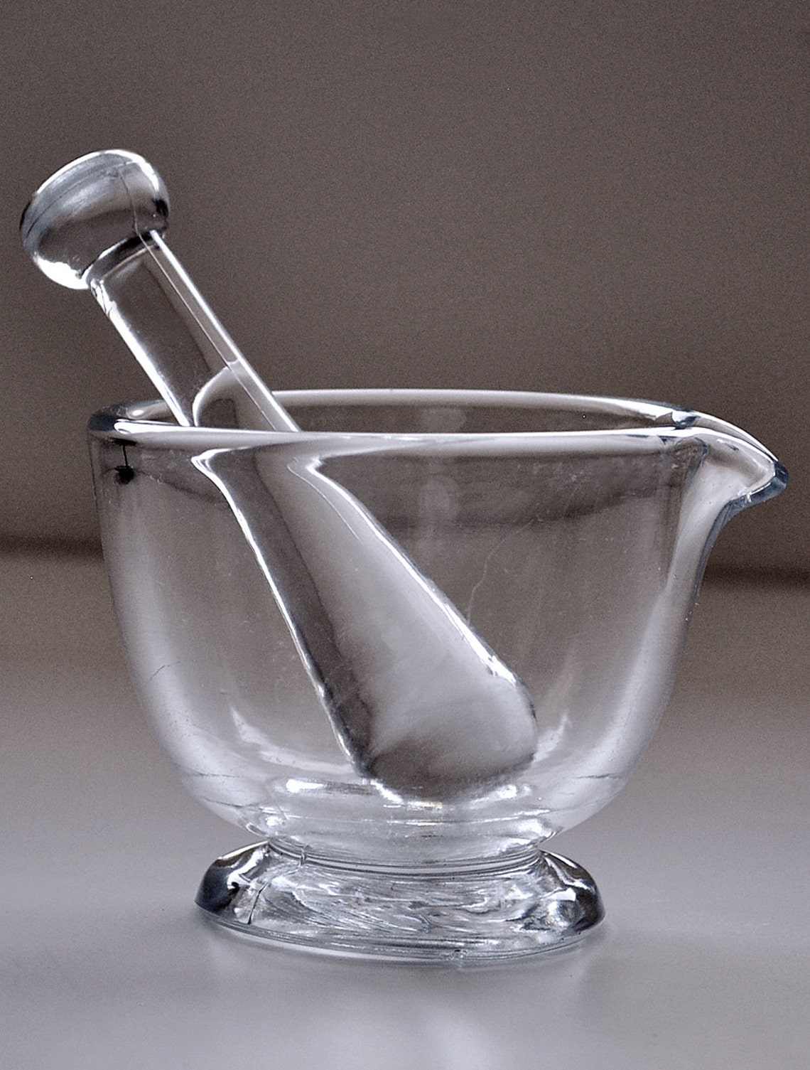 Vintage Glass Mortar and Pestle | Etsy
