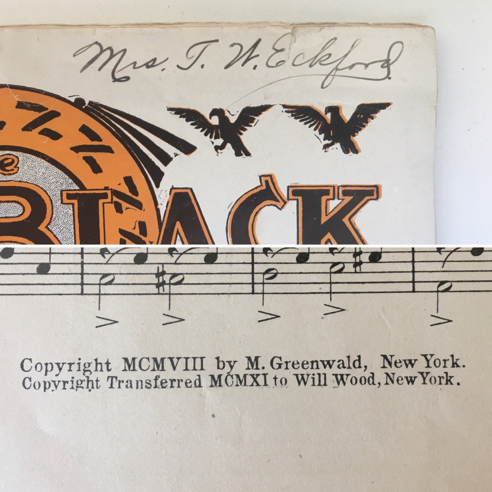 The Black Hawk Waltz Sheet Music Mary Walsh Etsy