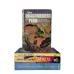 Vintage Sci-Fi Books The Dragonriders of Pern with others by Anne McCaffrey
