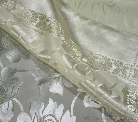 Vintage brocade kerchief from eastern European - … - image 4