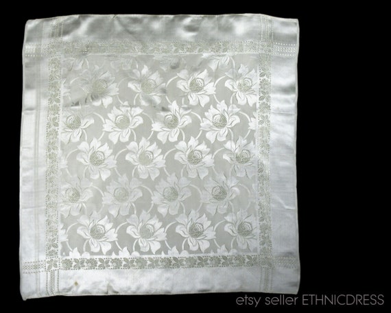 Vintage brocade kerchief from eastern European - … - image 1