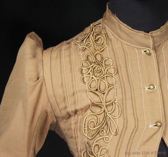 Antique Victorian style brown jacket from Zahorie… - image 3