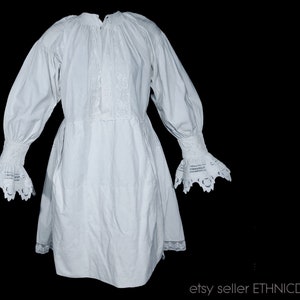 Croatian folk costume dress from Draganic Jastrebarsko | white cotton w/ hand embroidery | traditional ethnic blouse peasant clothing Balkan