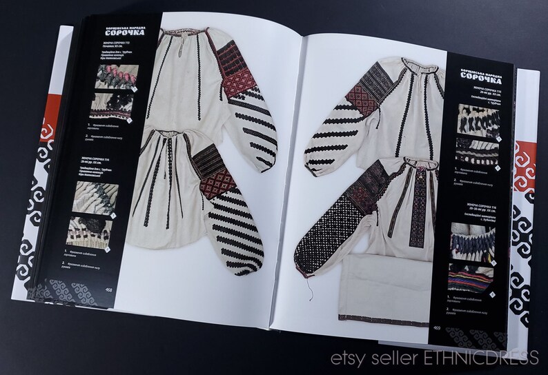 INCREDIBLE BOOK Ukrainian Embroidered Shirts from Borshchiv Region traditional folk costume peasant blouse embroidery technique patterns image 5