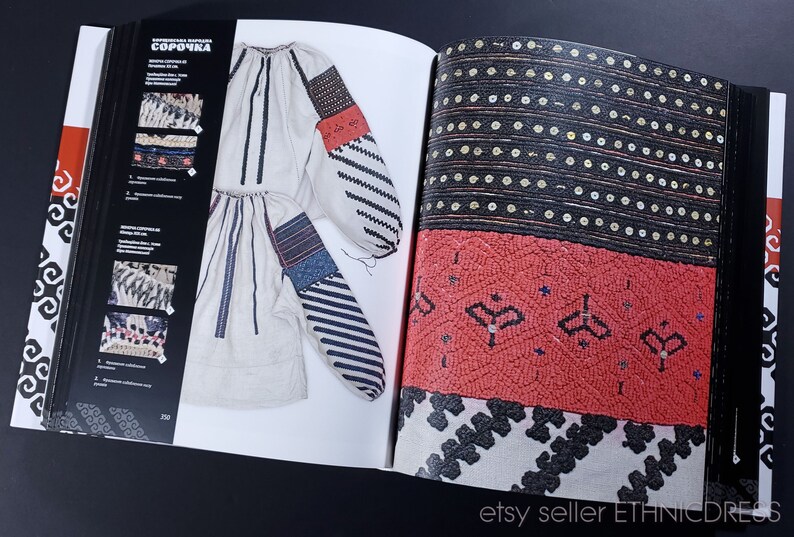 INCREDIBLE BOOK Ukrainian Embroidered Shirts from Borshchiv Region traditional folk costume peasant blouse embroidery technique patterns image 7