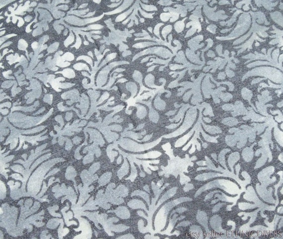 Vintage delicate gray & black paisley scarf | 13"… - image 5