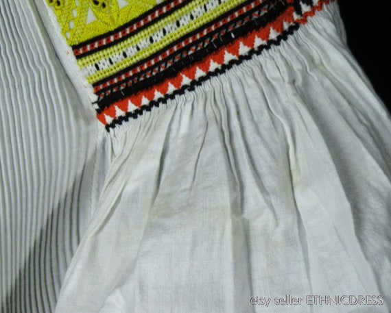 Vintage woman's folk costume blouse & apron from … - image 9