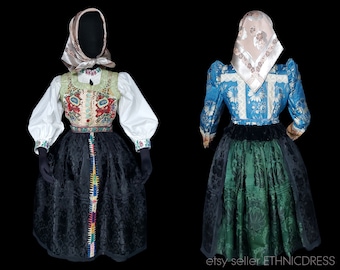 Woman's folk costume from Saris region, eastern Slovakia | Presov Jakubovany traditional village dress ethnic clothing | embroidered blouse