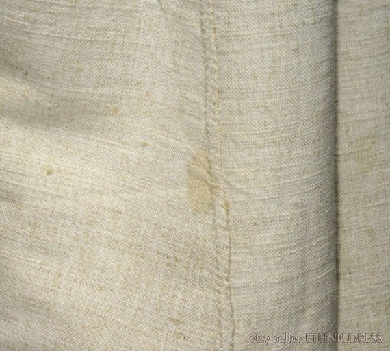 Rare antique Hungarian hand-woven natural hemp bl… - image 7
