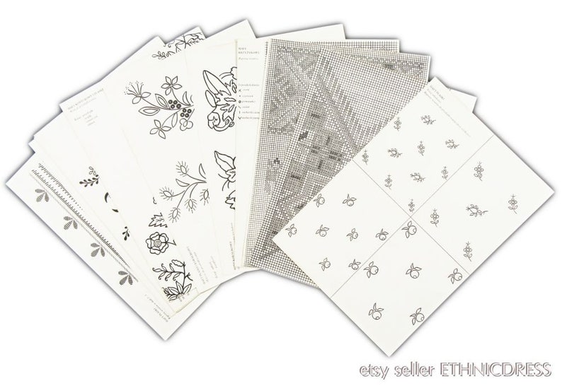 floral geometric Polish Folk Embroidery Patterns traditional folk costume ornament Poland haft rzeszowski regional peasant design