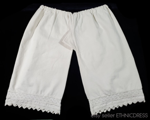 Romanian folk costume linen pants | vintage handm… - image 1