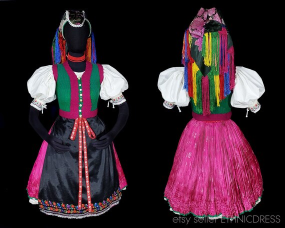 Vintage Hungarian folk costume from Holloko Paloc