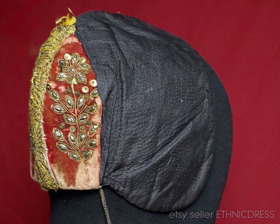 Antique Austrian folk costume headdress cap from … - image 1