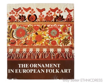 BOOK European Folk Art - symbols & designs in regional crafts | embroidery wood carving pottery costume | solar pagan heart spiral ornament