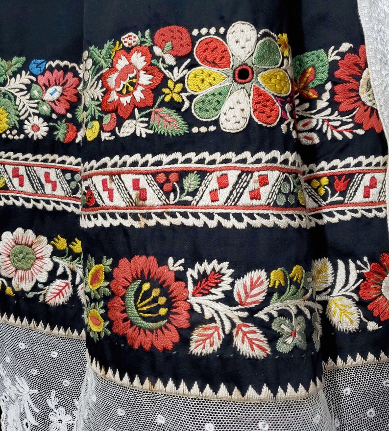 Rare Czech folk costume from Moravia with hand-embroidered | Etsy