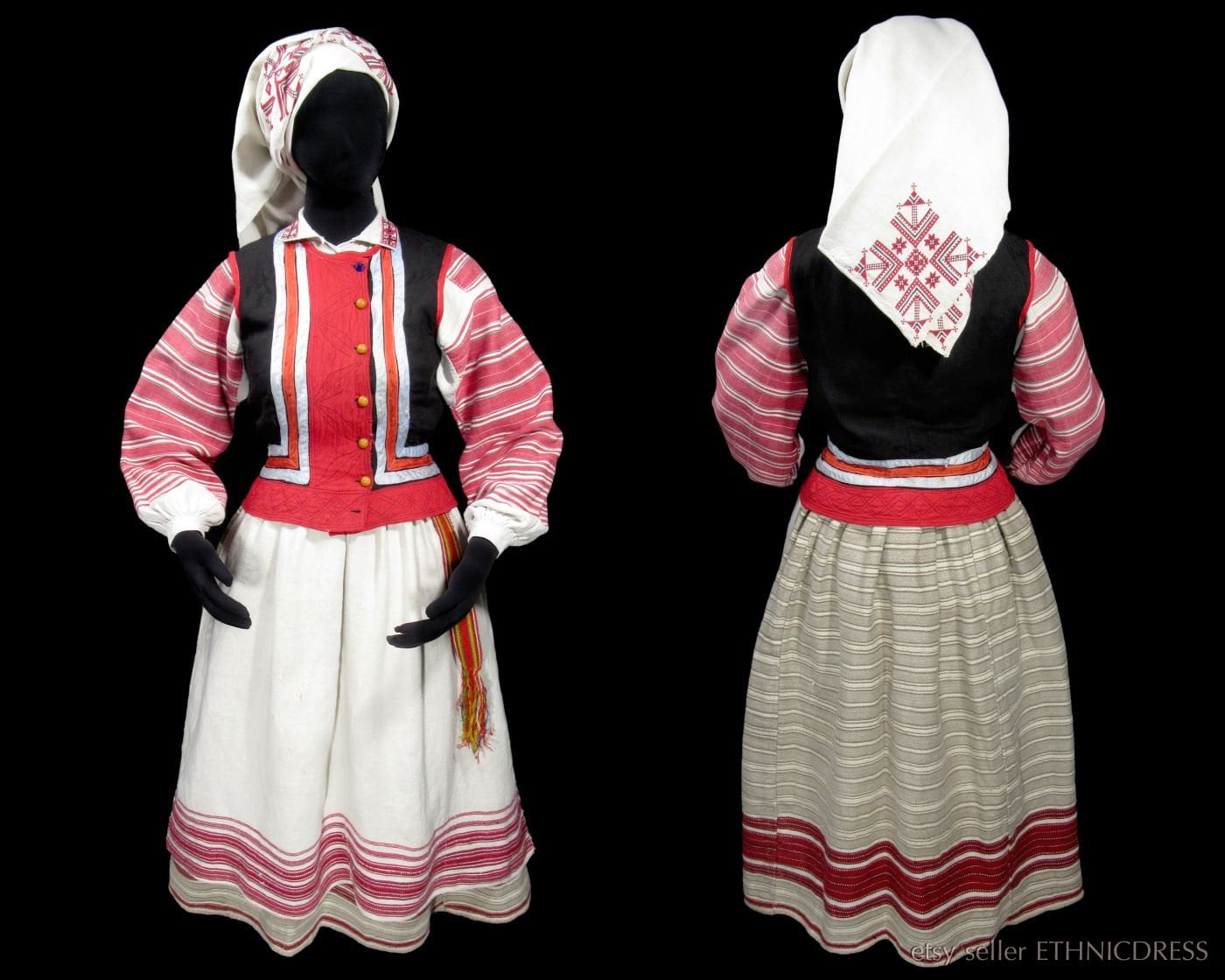 Slavic costume women Belarus dress folk dance wear