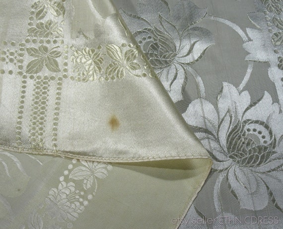 Vintage brocade kerchief from eastern European - … - image 2