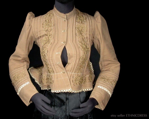 Antique Victorian style brown jacket from Zahorie… - image 1