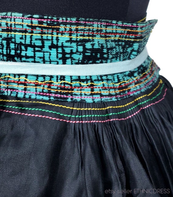 Vintage Rusyn folk costume skirt & apron set from… - image 5