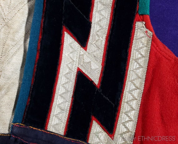 Rare Rusyn folk costume vest from east Slovakia -… - image 3
