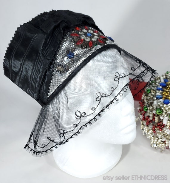 INCREDIBLE German folk costume headdress crown & … - image 6