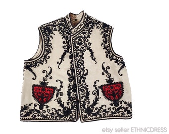 RARE early 1900s handmade Romanian folk art vest - small boy's Victorian fashion | Queen Marie ethnic inspired traditional costume antique