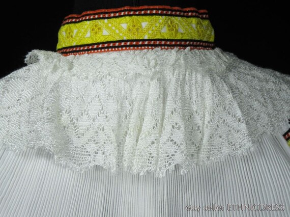 Vintage woman's folk costume blouse & apron from … - image 5