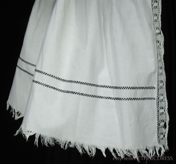 Vintage woman's folk costume blouse & apron from … - image 4