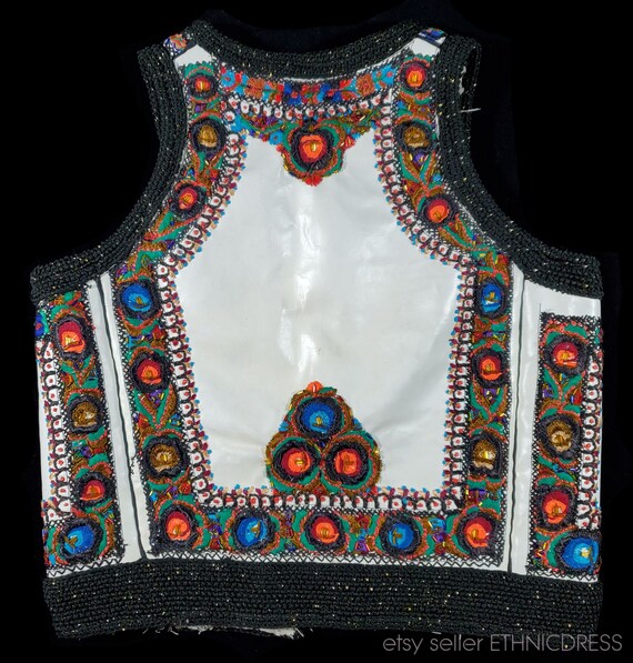 Vintage Romanian folk costume vest handmade | tra… - image 2