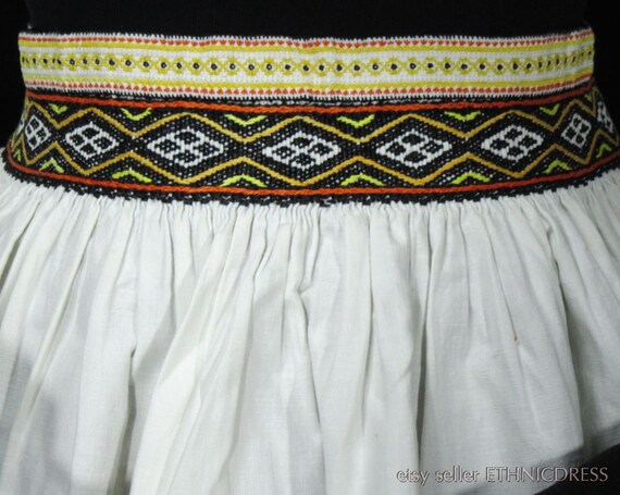 Vintage woman's folk costume blouse & apron from … - image 3