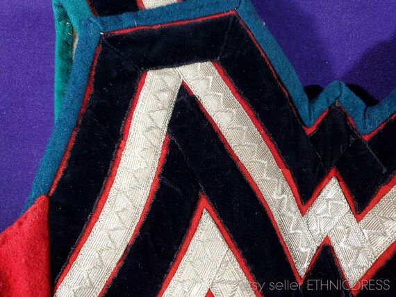 Rare Rusyn folk costume vest from east Slovakia -… - image 8