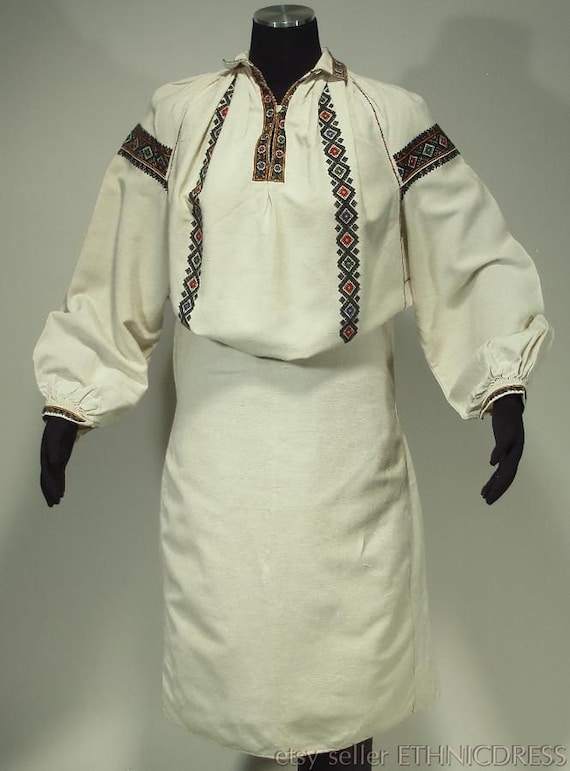 Antique woman's dress from Vinnytsia region, Ukrai