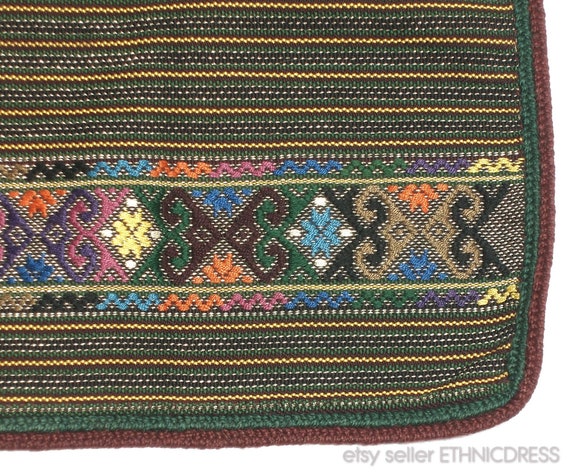 Ukrainian folk costume apron - Hutsul striped woo… - image 4