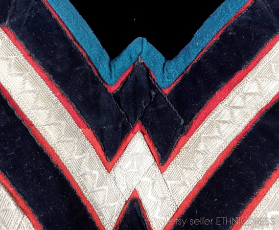Rare Rusyn folk costume vest from east Slovakia -… - image 7