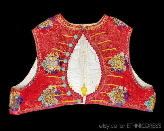 Rare Czech man's folk costume vest from Moravia |… - image 1