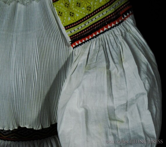 Vintage woman's folk costume blouse & apron from … - image 10